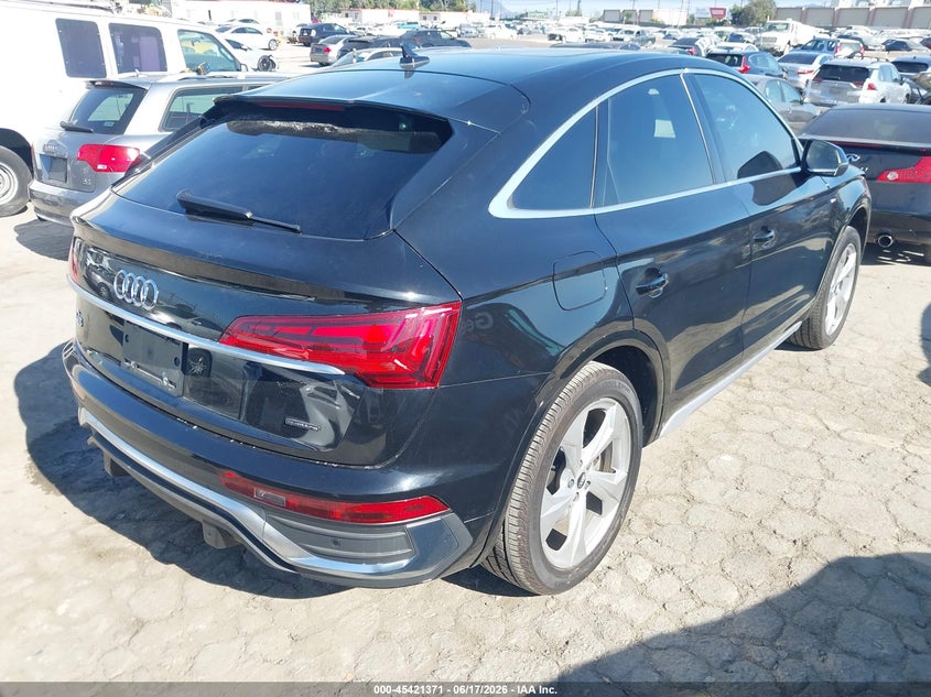2021 Audi Q5 sportback VIN WA14AAFY4M2098536 IAAI salvage auction — FRONT END, Salvage Title, sold $14,500 on 2026-08-12 (photo 4)