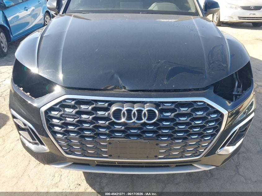 2021 Audi Q5 sportback VIN WA14AAFY4M2098536 IAAI salvage auction — FRONT END, Salvage Title, sold $14,500 on 2026-08-12 (photo 6)