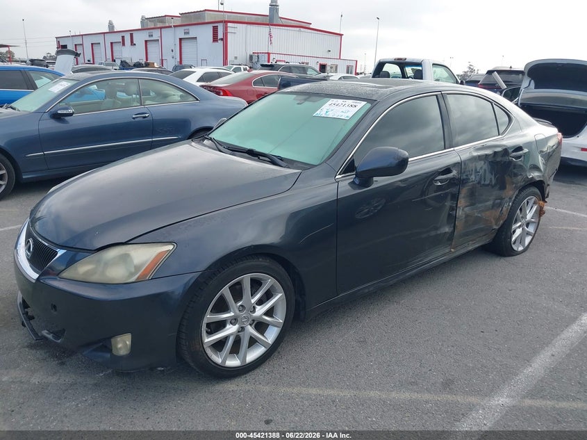 2007 Lexus Is 250 VIN JTHBK262475030279 IAAI salvage auction — LEFT & RIGHT, Salvage (California), sold $350 on 2026-07-09 (photo 2)
