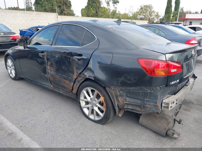 2007 Lexus Is 250 VIN JTHBK262475030279 IAAI salvage auction — LEFT & RIGHT, Salvage (California), sold $350 on 2026-07-09 (photo 3)