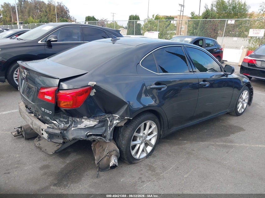 2007 Lexus Is 250 VIN JTHBK262475030279 IAAI salvage auction — LEFT & RIGHT, Salvage (California), sold $350 on 2026-07-09 (photo 4)