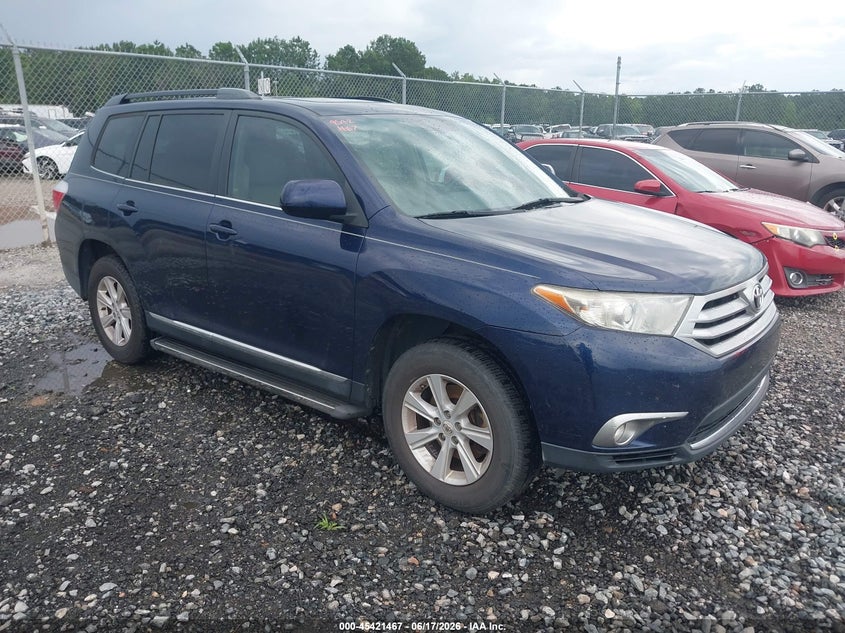 2012 Toyota Highlander VIN 5TDZA3EH8CS026268 IAAI salvage auction — NORMAL WEAR, Clear (North Carolina), sold $3,000 on 2026-07-10 (photo 1)