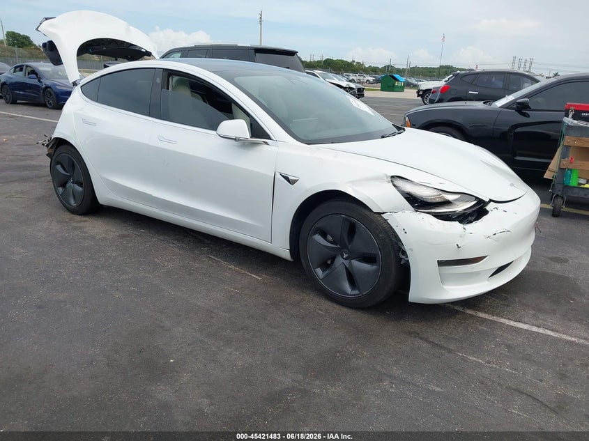 2020 Tesla Model 3 VIN 5YJ3E1EA8LF785928 IAAI salvage auction — REAR END, Salvage Title, sold $2,100 on 2026-07-23 (photo 1)