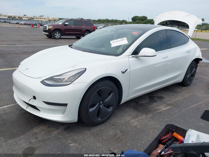 2020 Tesla Model 3 VIN 5YJ3E1EA8LF785928 IAAI salvage auction — REAR END, Salvage Title, sold $2,100 on 2026-07-23 (photo 2)