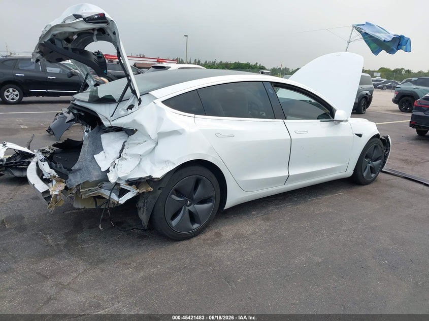 2020 Tesla Model 3 VIN 5YJ3E1EA8LF785928 IAAI salvage auction — REAR END, Salvage Title, sold $2,100 on 2026-07-23 (photo 4)