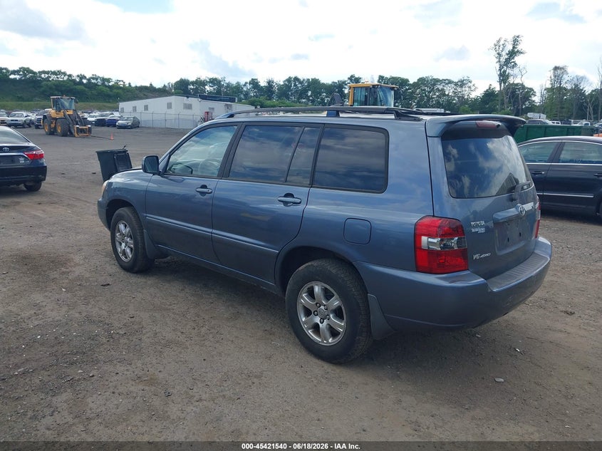 2007 Toyota Highlander VIN JTEHP21A370198385 IAAI salvage auction — NORMAL WEAR, Clear (New Jersey), sold $825 on 2026-07-16 (photo 3)