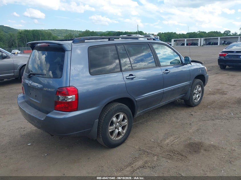 2007 Toyota Highlander VIN JTEHP21A370198385 IAAI salvage auction — NORMAL WEAR, Clear (New Jersey), sold $825 on 2026-07-16 (photo 4)