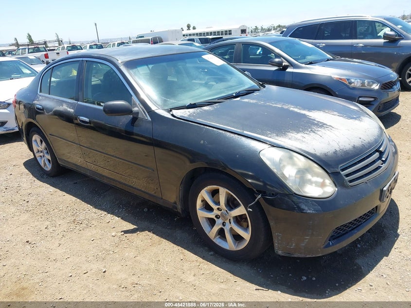 2006 Infiniti G35 VIN JNKCV51E96M511213 IAAI salvage auction — NORMAL WEAR, Clear - Dealer Only (California), sold $450 on 2026-07-20 (photo 1)