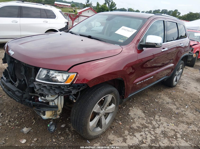2016 Jeep Grand cherokee VIN 1C4RJFBG1GC429500 IAAI salvage auction — FRONT END, Salvage Title, sold $2,550 on 2026-08-01 (photo 2)