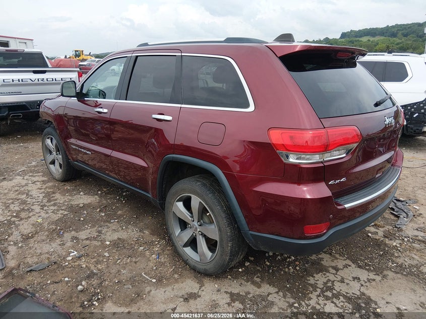 2016 Jeep Grand cherokee VIN 1C4RJFBG1GC429500 IAAI salvage auction — FRONT END, Salvage Title, sold $2,550 on 2026-08-01 (photo 3)