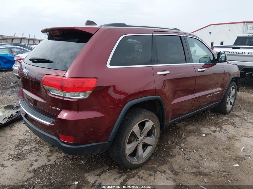 2016 Jeep Grand cherokee VIN 1C4RJFBG1GC429500 IAAI salvage auction — FRONT END, Salvage Title, sold $2,550 on 2026-08-01 (photo 4)