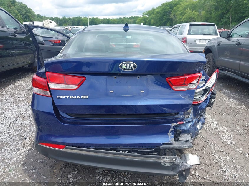2018 Kia Optima VIN 5XXGT4L32JG197319 IAAI salvage auction — REAR END, Mv-907A (New York), sold $900 on 2026-07-28 (photo 6)