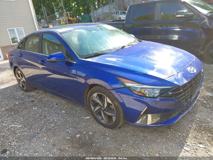 2022 Hyundai Elantra VIN KMHLP4AG2NU229061 IAAI salvage auction — LEFT SIDE, Salvage Title, sold $3,250 on 2026-07-28 (photo 1)