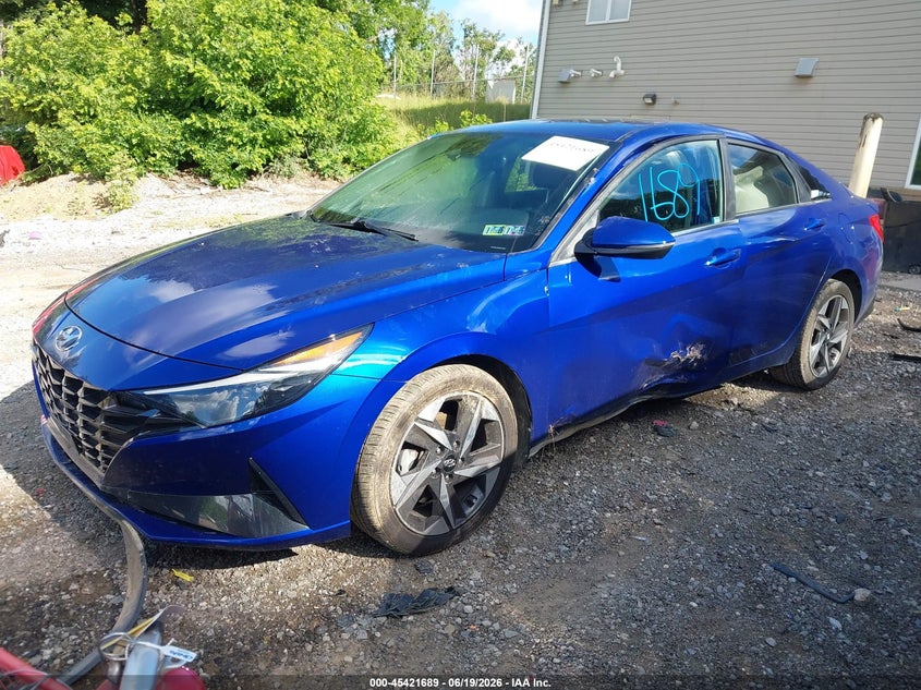 2022 Hyundai Elantra VIN KMHLP4AG2NU229061 IAAI salvage auction — LEFT SIDE, Salvage Title, sold $3,250 on 2026-07-28 (photo 2)