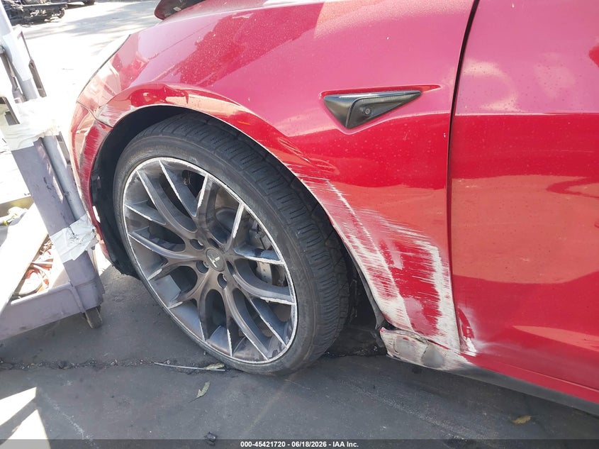 2021 Tesla Model 3 VIN 5YJ3E1EB1MF034888 IAAI salvage auction — LEFT SIDE, Salvage Title, sold $6,300 on 2026-07-29 (photo 6)