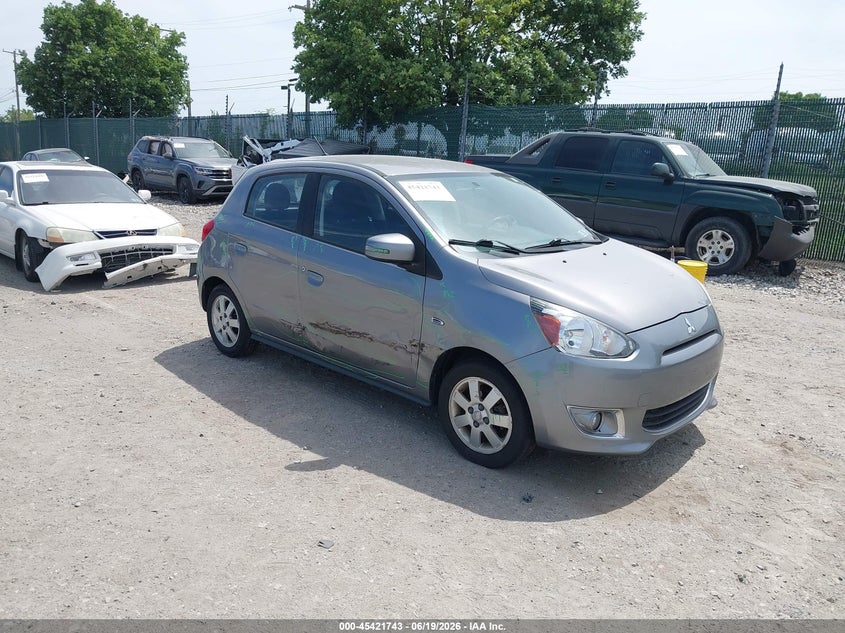 2015 Mitsubishi Mirage VIN ML32A4HJXFH053747 IAAI salvage auction — SIDE, Salvage (Pennsylvania), sold $900 on 2026-07-17 (photo 1)