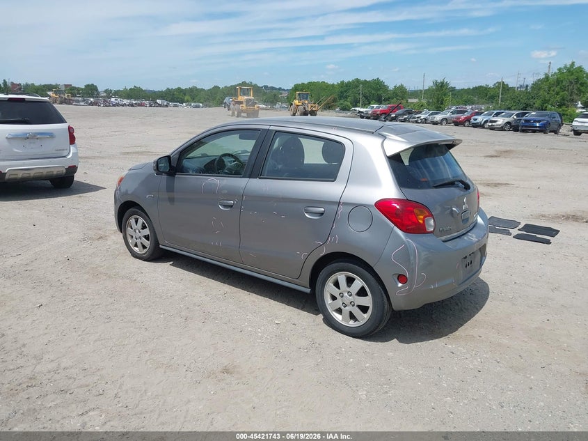 2015 Mitsubishi Mirage VIN ML32A4HJXFH053747 IAAI salvage auction — SIDE, Salvage (Pennsylvania), sold $900 on 2026-07-17 (photo 3)