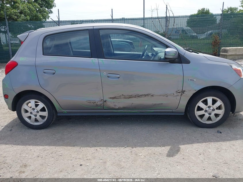 2015 Mitsubishi Mirage VIN ML32A4HJXFH053747 IAAI salvage auction — SIDE, Salvage (Pennsylvania), sold $900 on 2026-07-17 (photo 6)