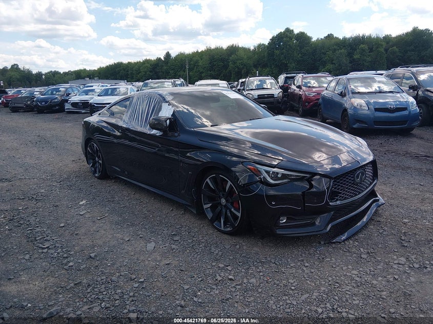 2019 Infiniti Q60 VIN JN1FV7EL1KM440234 IAAI salvage auction — LEFT SIDE, Salvage Title, sold $7,950 on 2026-08-04 (photo 1)