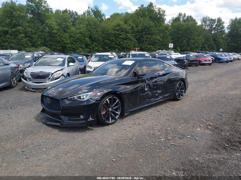 2019 Infiniti Q60 VIN JN1FV7EL1KM440234 IAAI salvage auction — LEFT SIDE, Salvage Title, sold $7,950 on 2026-08-04 (photo 2)