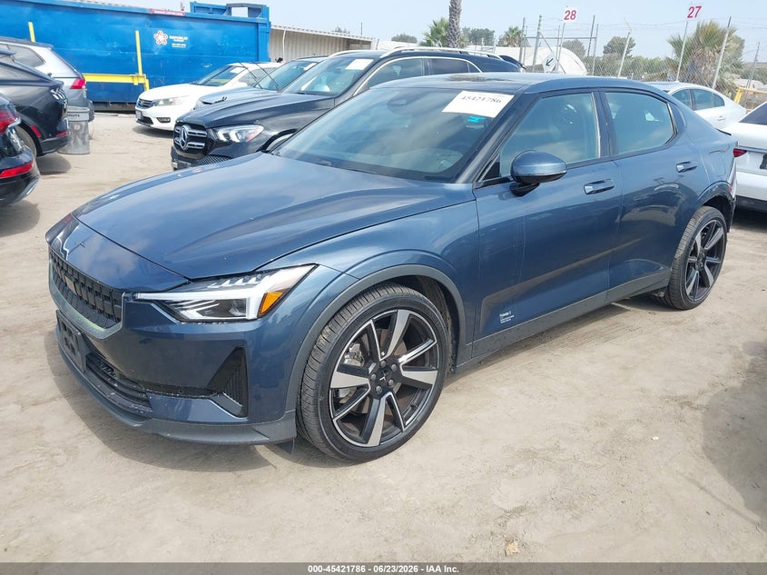 2022 Polestar 2 VIN LPSED3KA6NL080176 IAAI salvage auction — REAR END, Salvage Title, sold $8,850 on 2026-07-16 (photo 2)