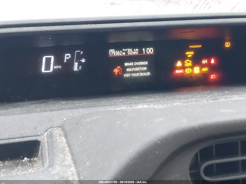 2015 Toyota Prius c VIN JTDKDTB33F1581471 IAAI salvage auction — NORMAL WEAR, Clear (Pennsylvania), sold $2,200 on 2026-07-17 (photo 7)