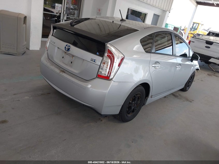 2014 Toyota Prius VIN JTDKN3DU3E0384842 IAAI salvage auction — RIGHT FRONT, Rebuildable (Florida), sold $3,625 on 2026-07-08 (photo 4)
