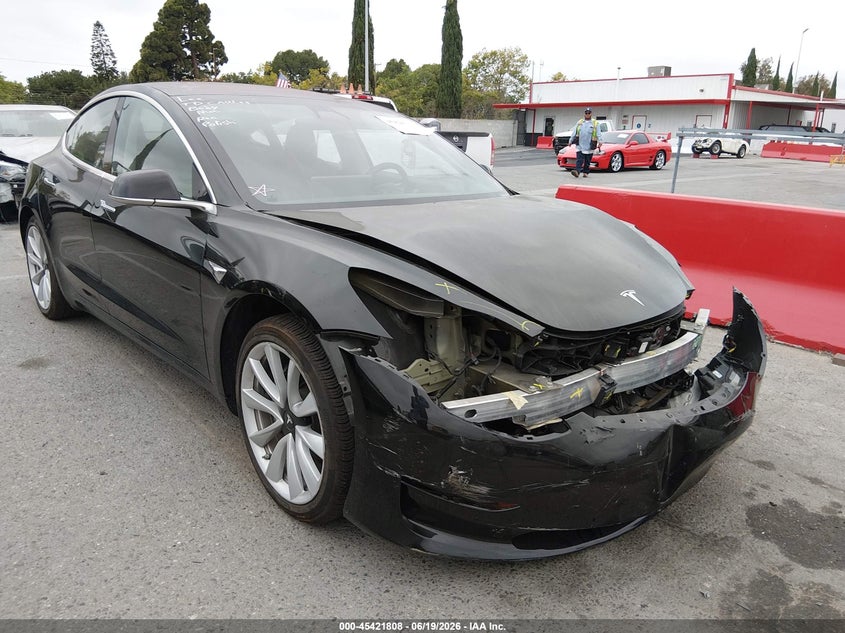 2018 Tesla Model 3 VIN 5YJ3E1EA9JF010728 IAAI salvage auction — FRONT END, Salvage (California), sold $7,200 on 2026-07-08 (photo 1)