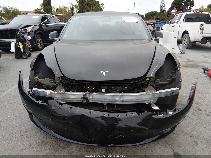2018 Tesla Model 3 VIN 5YJ3E1EA9JF010728 IAAI salvage auction — FRONT END, Salvage (California), sold $7,200 on 2026-07-08 (photo 6)