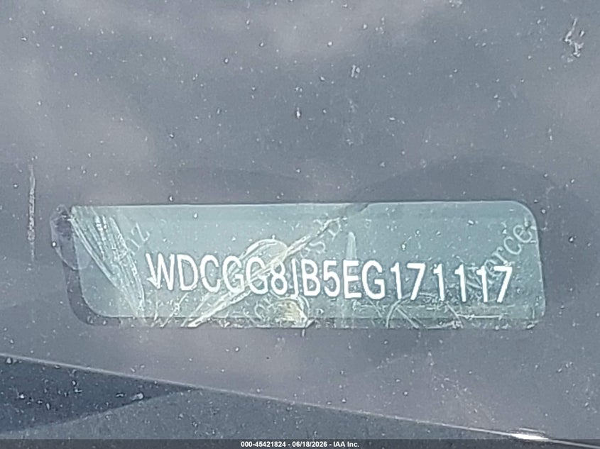 2014 Mercedes-benz Glk-klasse VIN WDCGG8JB5EG171117 IAAI salvage auction — ROOF, Salvage Title, sold $2,100 on 2026-07-31 (photo 9)