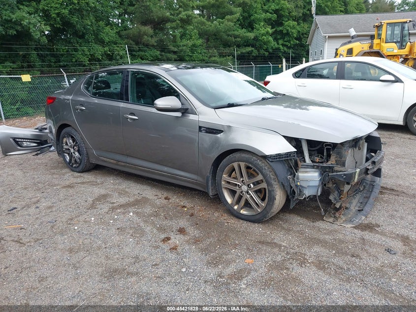 2013 Kia Optima VIN 5XXGR4A67DG149511 IAAI salvage auction — FRONT END, Salvage Title, sold $25 on 2026-07-27 (photo 1)