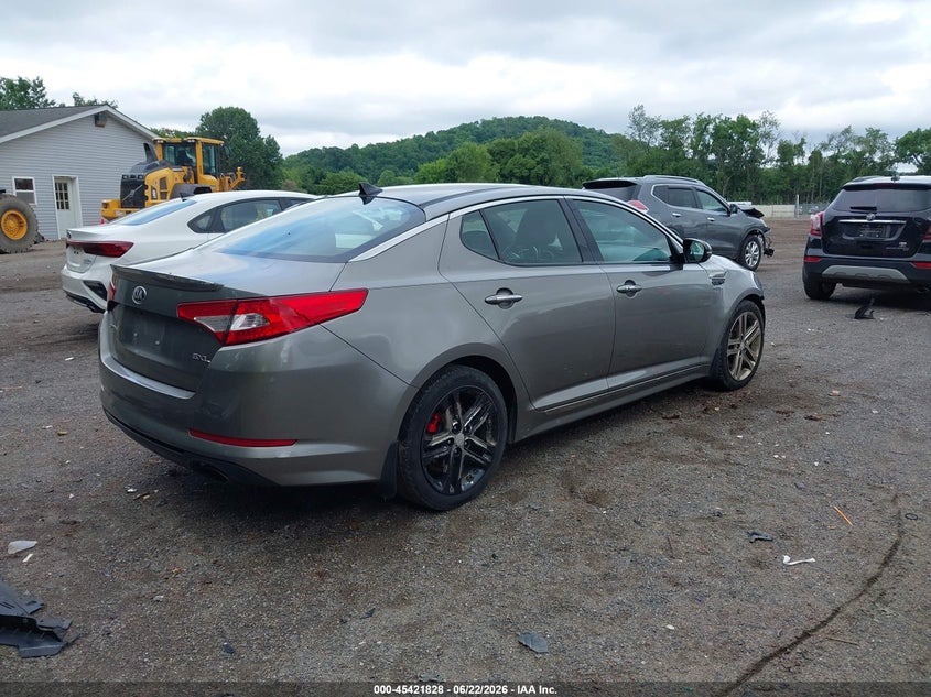 2013 Kia Optima VIN 5XXGR4A67DG149511 IAAI salvage auction — FRONT END, Salvage Title, sold $25 on 2026-07-27 (photo 4)
