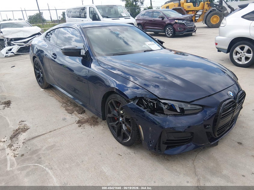 2025 BMW 4er VIN WBA73DA02SCU00099 IAAI salvage auction — REPOSSESSION, Original (Texas), sold $23,850 on 2026-09-04 (photo 1)