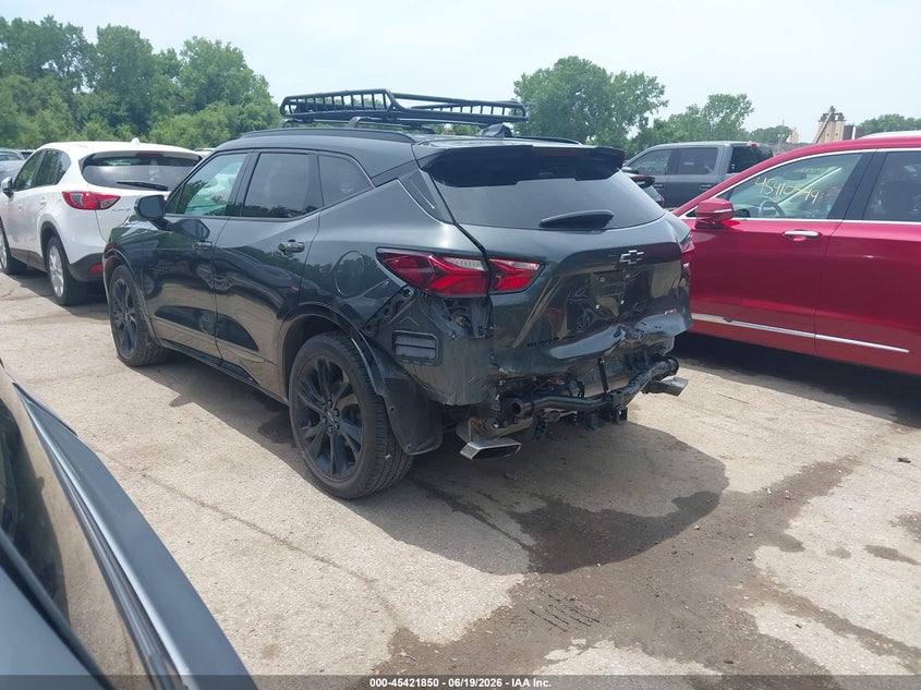 2020 Chevrolet Blazer VIN 3GNKBKRS5LS567716 IAAI salvage auction — REAR END, Salvage Title, sold $8,325 on 2026-08-19 (photo 3)