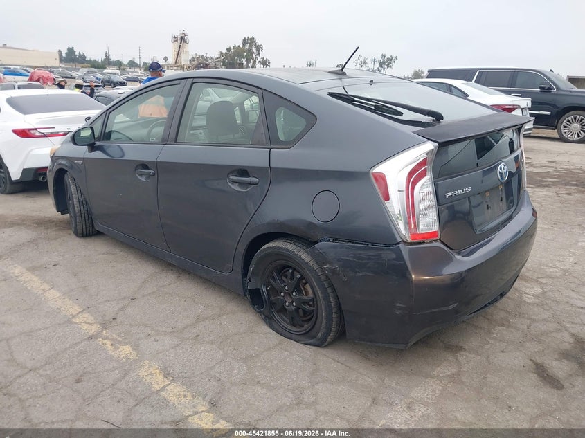 2014 Toyota Prius VIN JTDKN3DU0E1744045 IAAI salvage auction — LEFT REAR, Salvage (California), sold $3,400 on 2026-07-15 (photo 3)