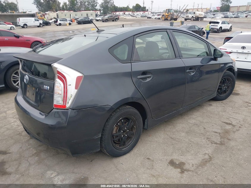 2014 Toyota Prius VIN JTDKN3DU0E1744045 IAAI salvage auction — LEFT REAR, Salvage (California), sold $3,400 on 2026-07-15 (photo 4)