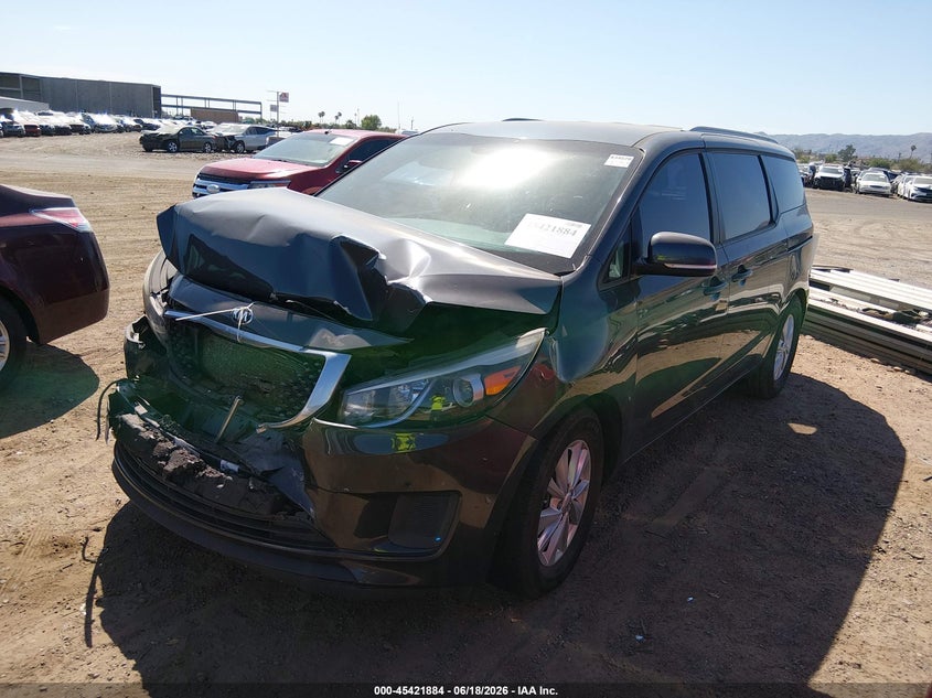 2017 Kia SEDONA VIN KNDMB5C19H6326157 IAAI salvage auction — NORMAL WEAR, Clear-Dealer Only (Arizona), sold $700 on 2026-07-28 (photo 2)