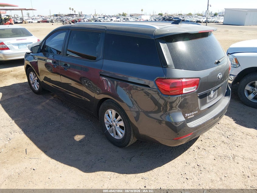 2017 Kia SEDONA VIN KNDMB5C19H6326157 IAAI salvage auction — NORMAL WEAR, Clear-Dealer Only (Arizona), sold $700 on 2026-07-28 (photo 3)