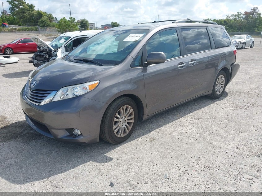 2016 Toyota Sienna VIN 5TDYK3DC6GS718775 IAAI salvage auction — REAR END, Rebuildable (Florida), sold $3,850 on 2026-07-23 (photo 2)