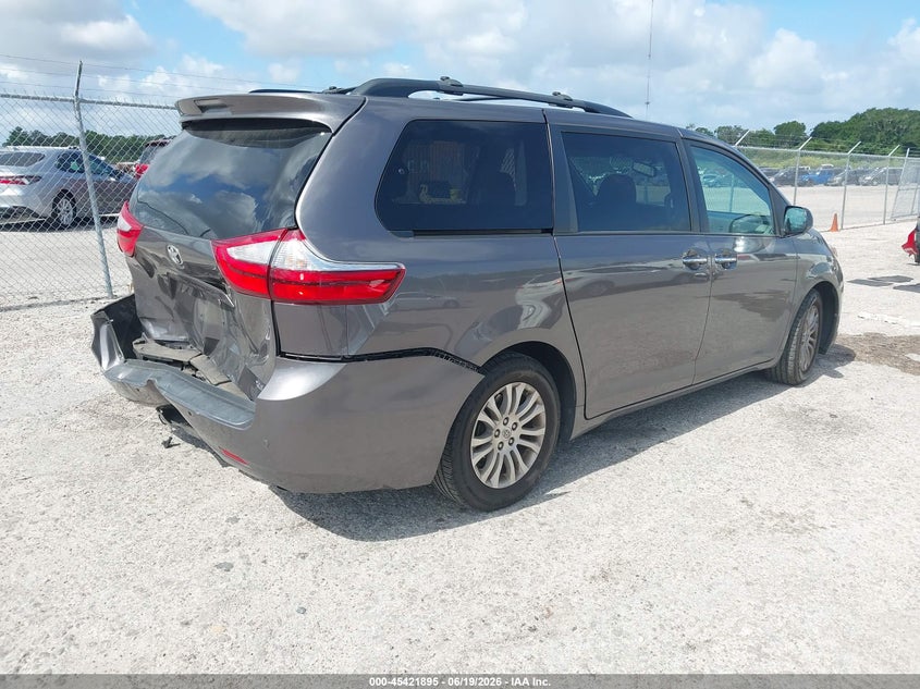 2016 Toyota Sienna VIN 5TDYK3DC6GS718775 IAAI salvage auction — REAR END, Rebuildable (Florida), sold $3,850 on 2026-07-23 (photo 4)