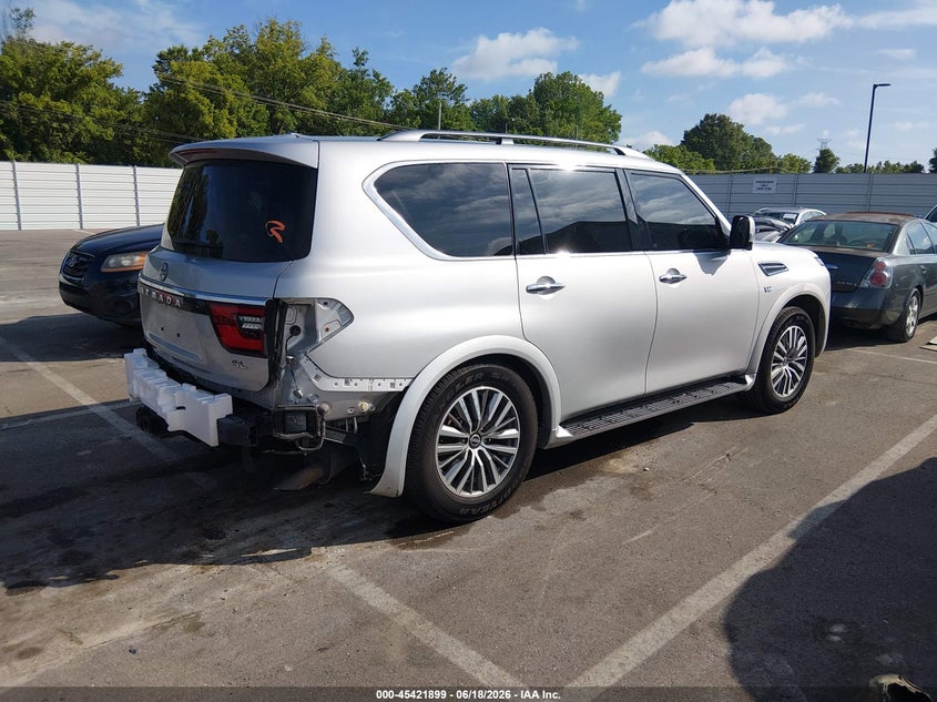 2021 Nissan Armada VIN JN8AY2BA1M9370961 IAAI salvage auction — REAR END, Clear (Tennessee), sold $10,000 on 2026-07-28 (photo 4)