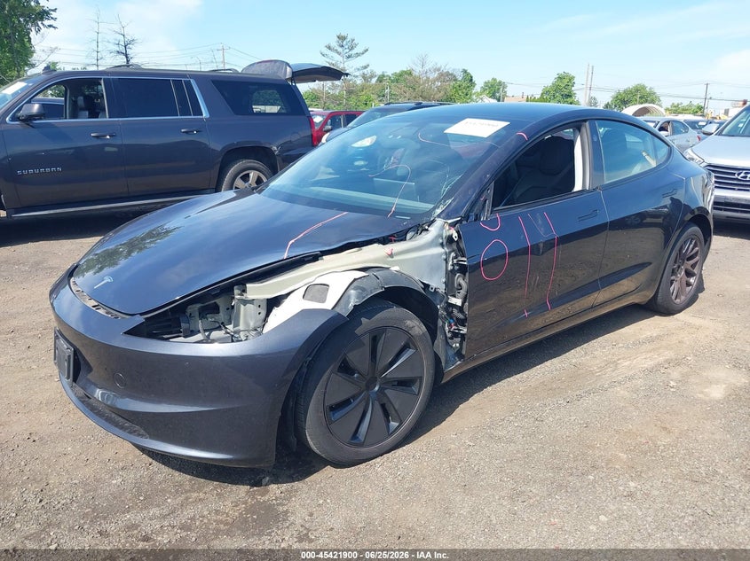 2025 Tesla Model 3 VIN 5YJ3E1EA1SF033549 IAAI salvage auction — FRONT END, Salvage (New Jersey), sold $11,500 on 2026-07-30 (photo 2)