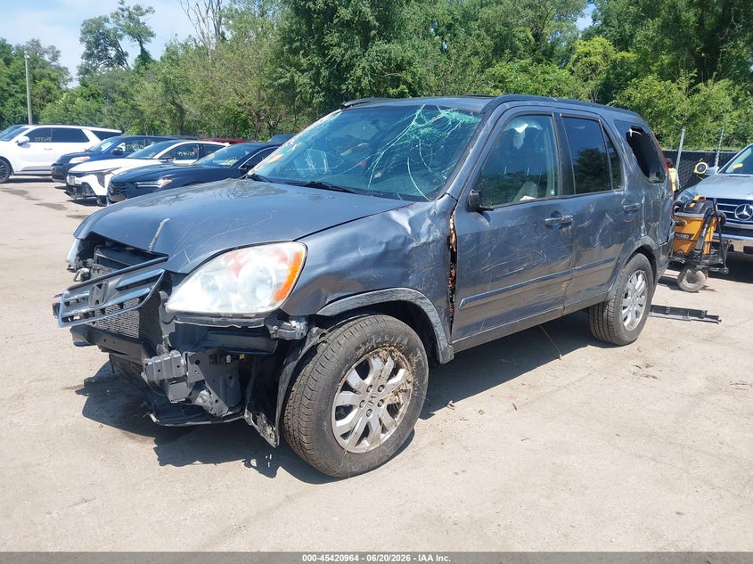 2006 Honda Cr-v VIN JHLRD78996C051062 IAAI salvage auction — ROLLOVER, Salvage (Missouri), sold $500 on 2026-08-01 (photo 2)