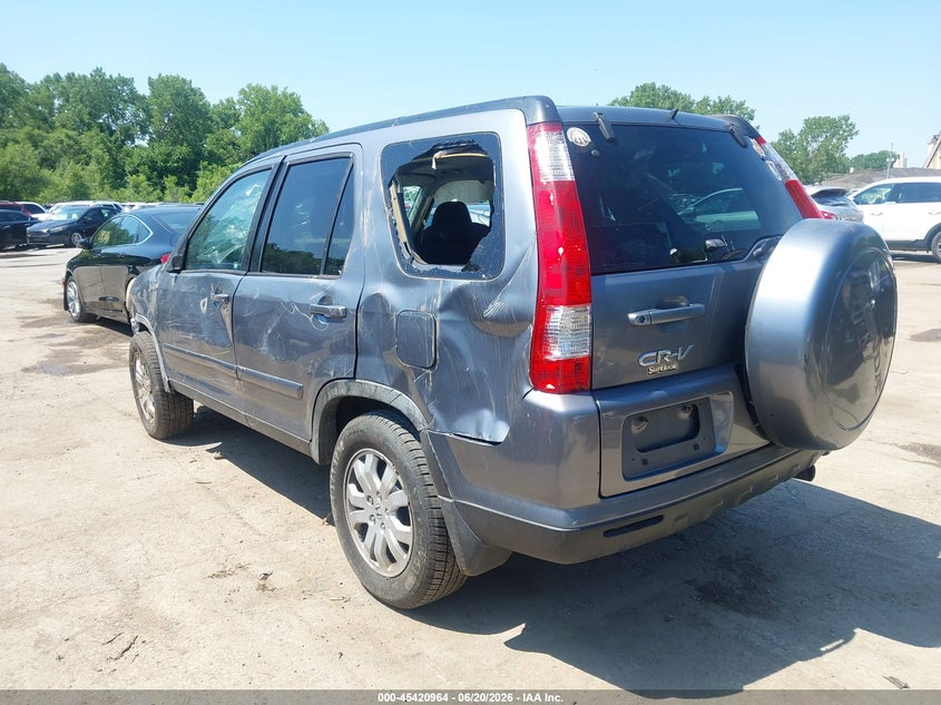 2006 Honda Cr-v VIN JHLRD78996C051062 IAAI salvage auction — ROLLOVER, Salvage (Missouri), sold $500 on 2026-08-01 (photo 3)