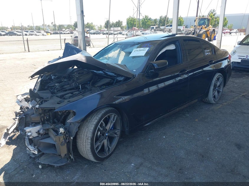 2019 BMW 5er VIN WBAJB9C52KB464485 IAAI salvage auction — FRONT END, Salvage Title, sold $5,850 on 2026-08-01 (photo 2)
