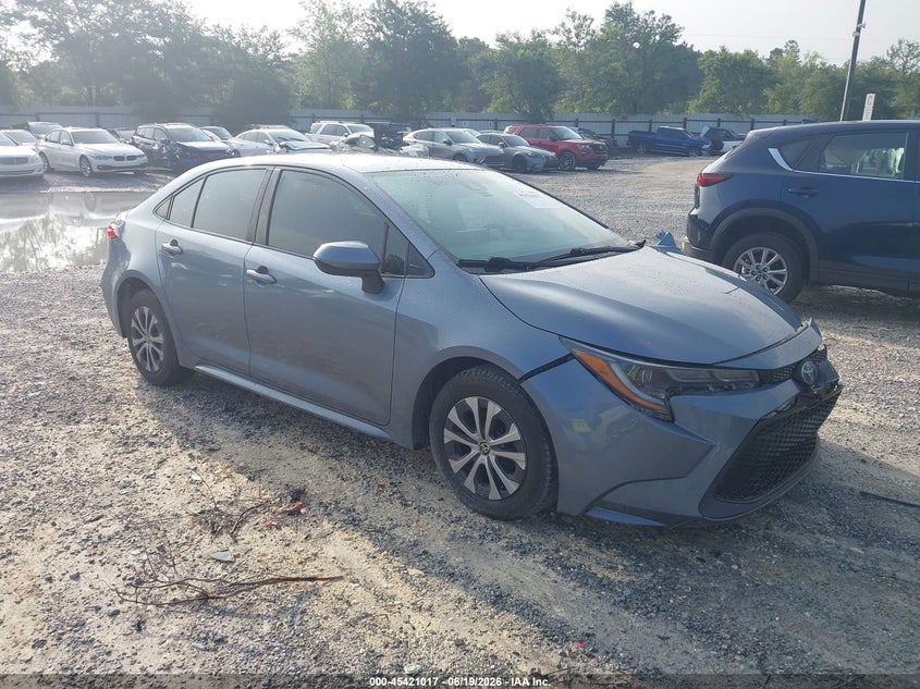 2022 Toyota Corolla VIN JTDEAMDE3NJ048996 IAAI salvage auction — LEFT FRONT, Rebuildable (Florida), sold $4,950 on 2026-07-07 (photo 1)