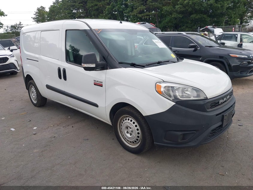 2021 Ram Promaster city VIN ZFBHRFAB0M6U40415 IAAI salvage auction — REAR END, Mv-907A (New York), sold $3,250 on 2026-07-09 (photo 1)