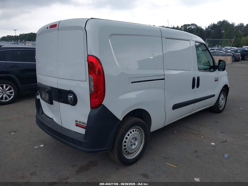 2021 Ram Promaster city VIN ZFBHRFAB0M6U40415 IAAI salvage auction — REAR END, Mv-907A (New York), sold $3,250 on 2026-07-09 (photo 4)