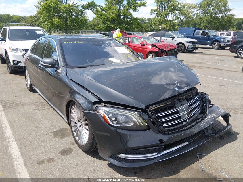 2019 Mercedes-benz S-klasse VIN WDDUG8GB9KA472025 IAAI salvage auction — FRONT END, Salvage (New Jersey), sold $25 on 2026-08-20 (photo 1)
