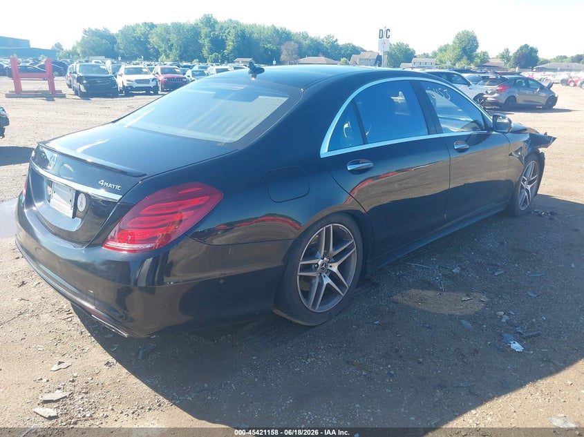 2016 Mercedes-benz S-klasse VIN WDDUG8FB0GA230622 IAAI salvage auction — RIGHT FRONT, Salvage Title, sold $9,500 on 2026-08-13 (photo 4)